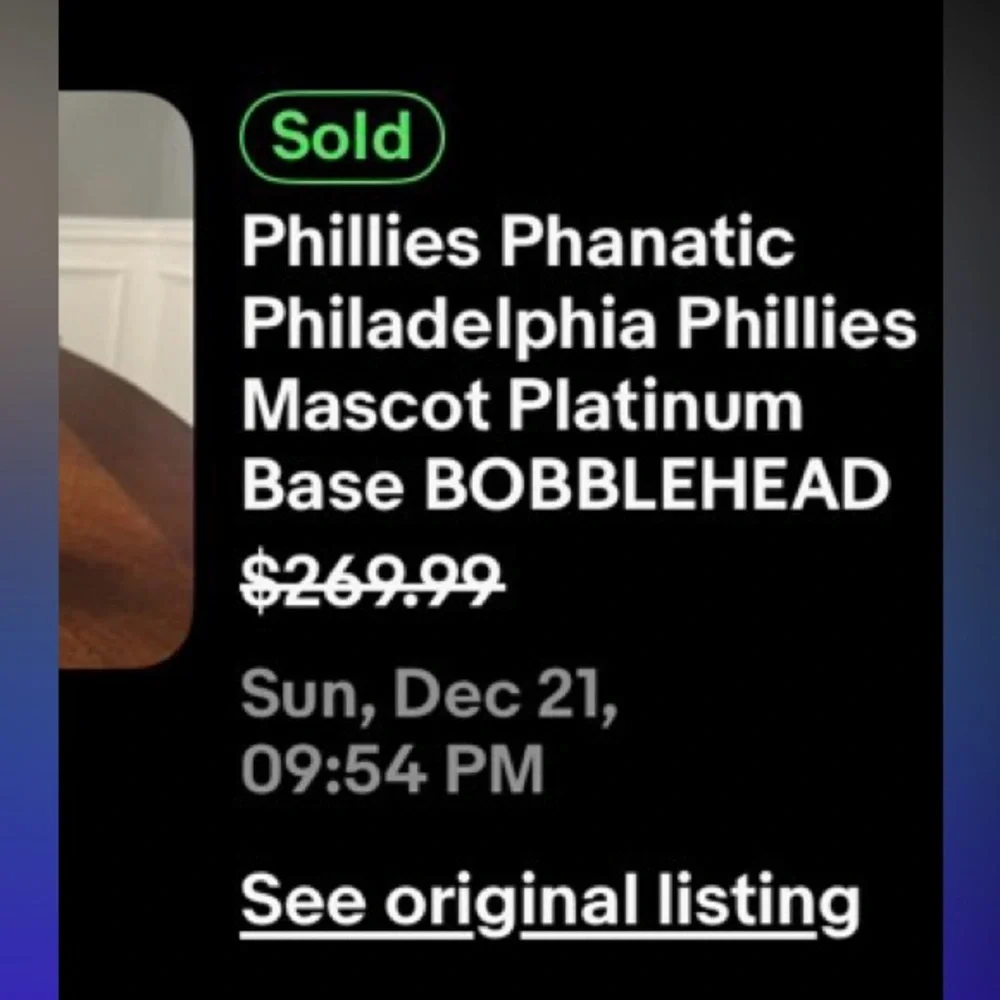 Vintage Phillies Limited  Phanatic Mascot Platinum Series Base  Bobblehead 8” - Picture 6 of 15